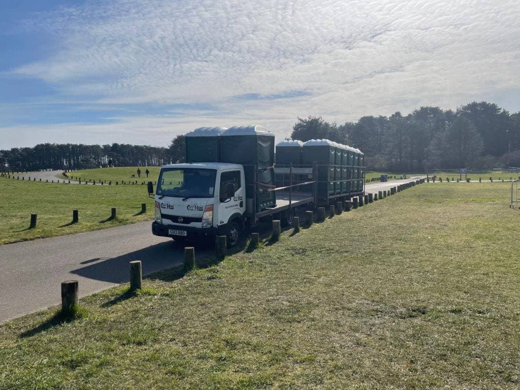 Luxury restroom trailer