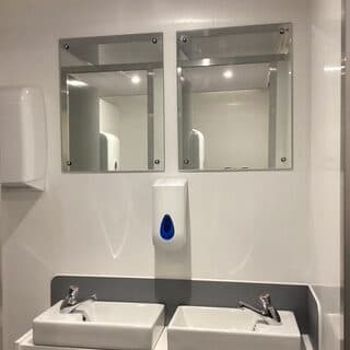 Luxury restroom trailer