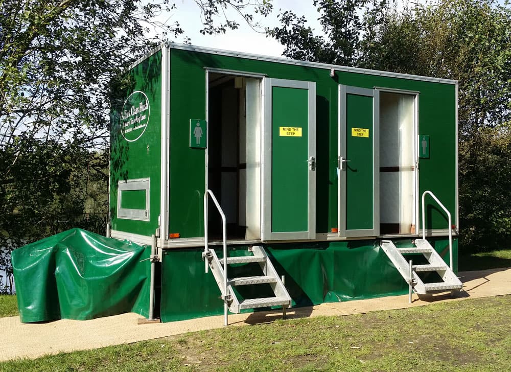 Luxury restroom trailer