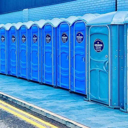Portable Toilets supplied to Cheshire Oaks for their 30th anniversary, with performers such as Howard from Take That and the Sugababes